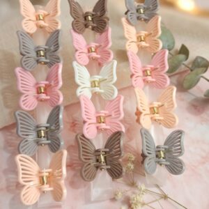 butterfly hair clips ( one straw )