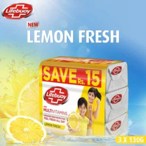 LIFEBUOY - LEMON FRESH TRIO SOAP BAR - 130G