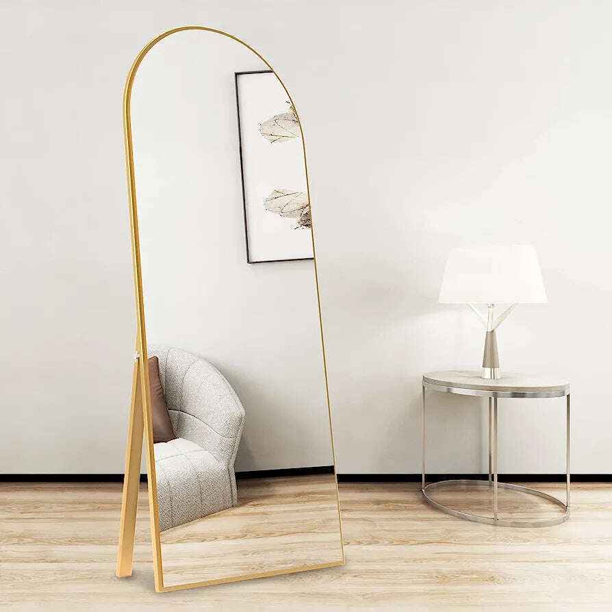 Elegant Arched Full-Length Standing Mirror